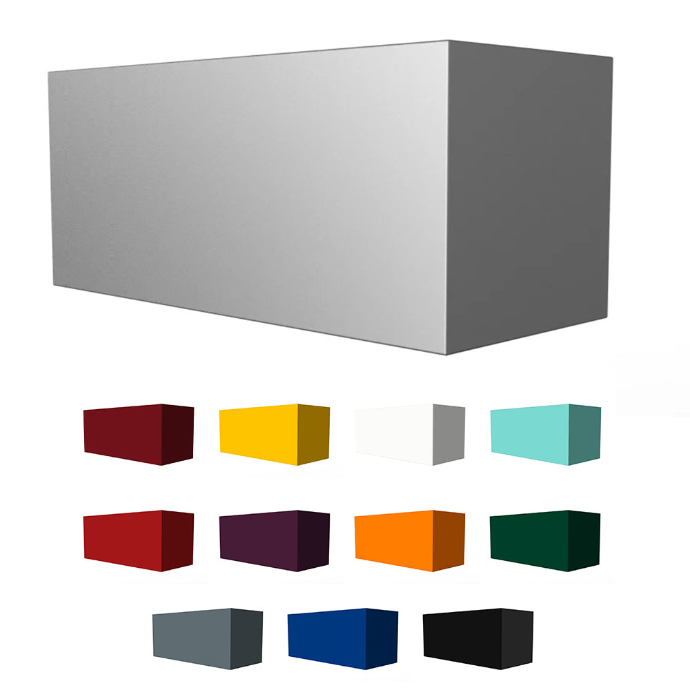 Gray rectangular duct cover for pro vent hood, 48 in wide, box style