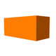 Hestan KVDC42 duct cover, 42-inch, matte orange rectangular chimney housing