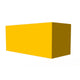Yellow rectangular duct cover for pro vent hood, 48 in wide, box style