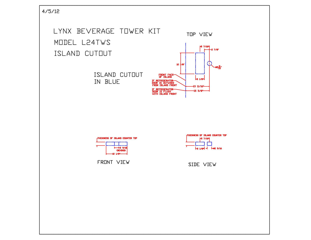 Lynx Single Tap Tower Kit For Kegerator