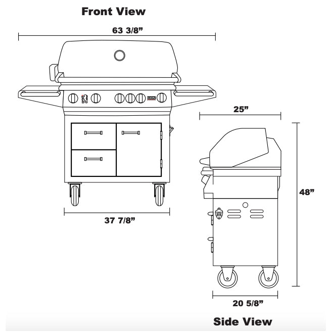 Lion L90000 40-Inch Freestanding Grill