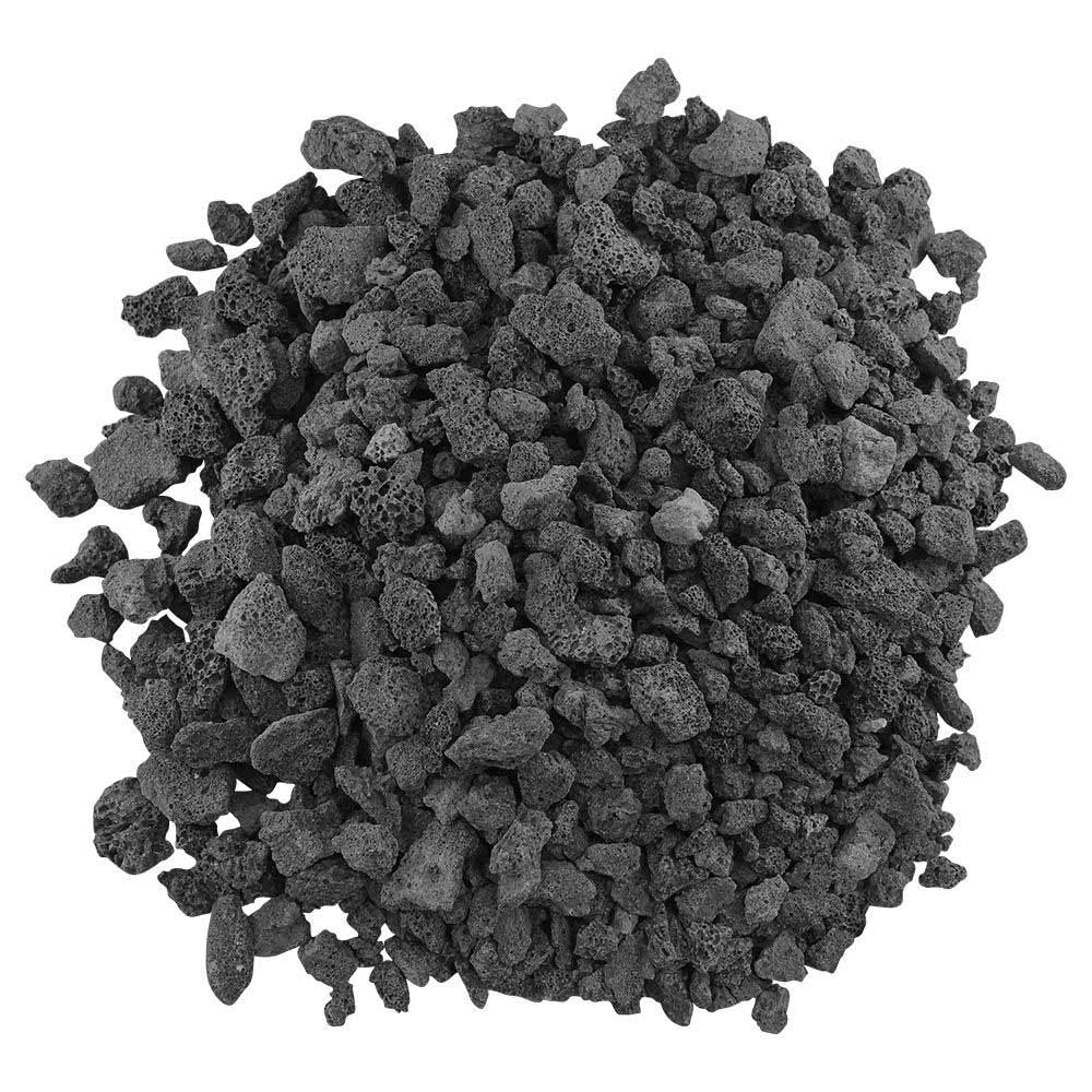 Black lava rock loose stones, medium-sized textured rocky pile