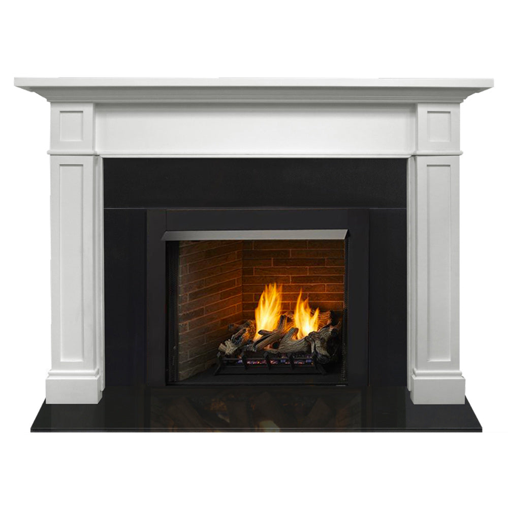 Monessen Lo-Rider 42-Inch Vent-Free Circulating Firebox with Acadia Flush Mantel