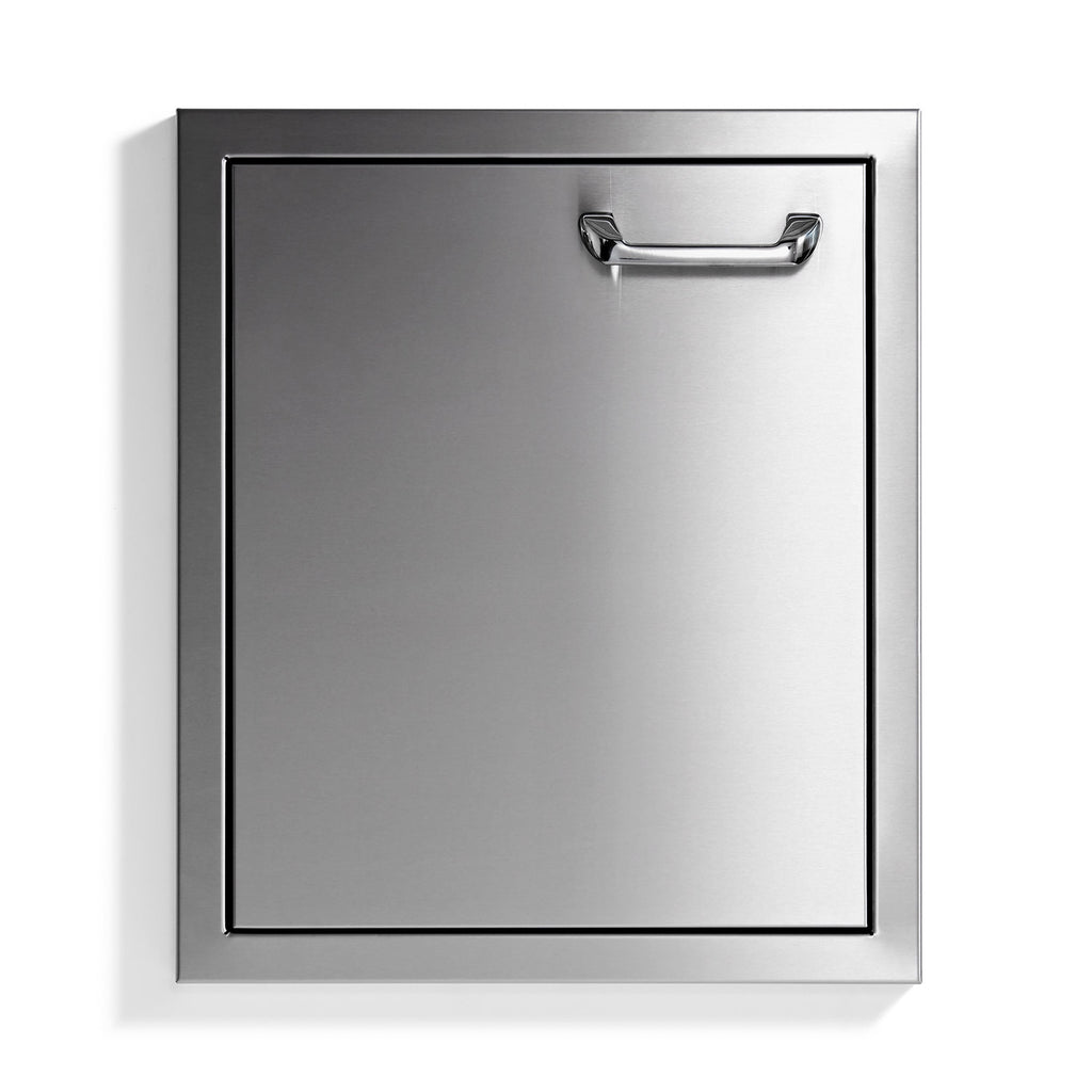 Metal access door with latch handle, black frame, square 23x18 in