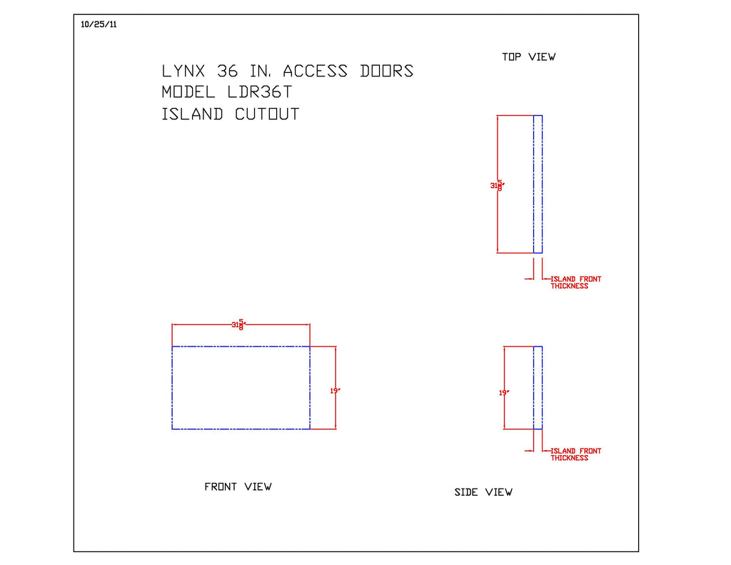 Lynx Professional Double Access Doors, 36x23.375-Inch