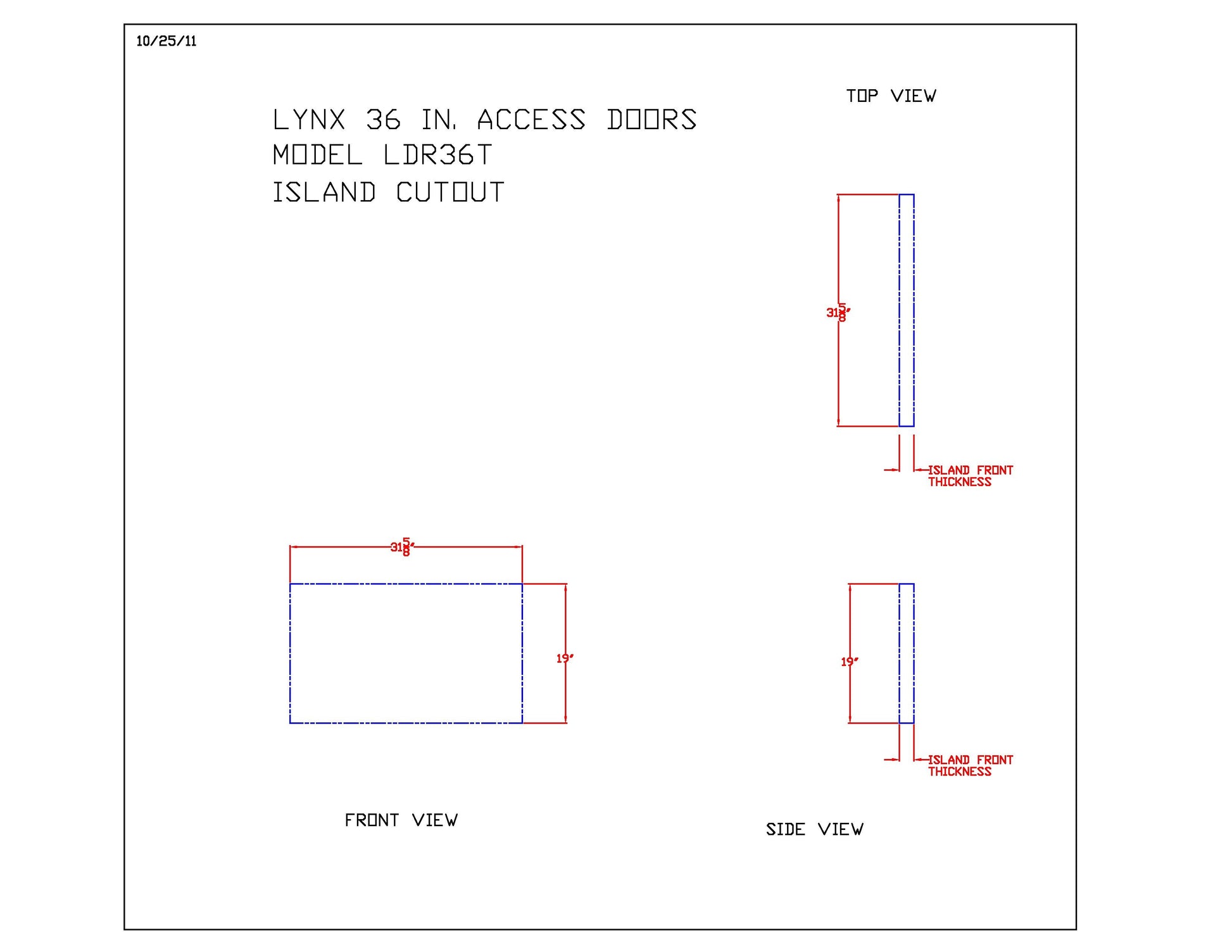 Lynx Professional Double Access Doors, 36x23.375-Inch