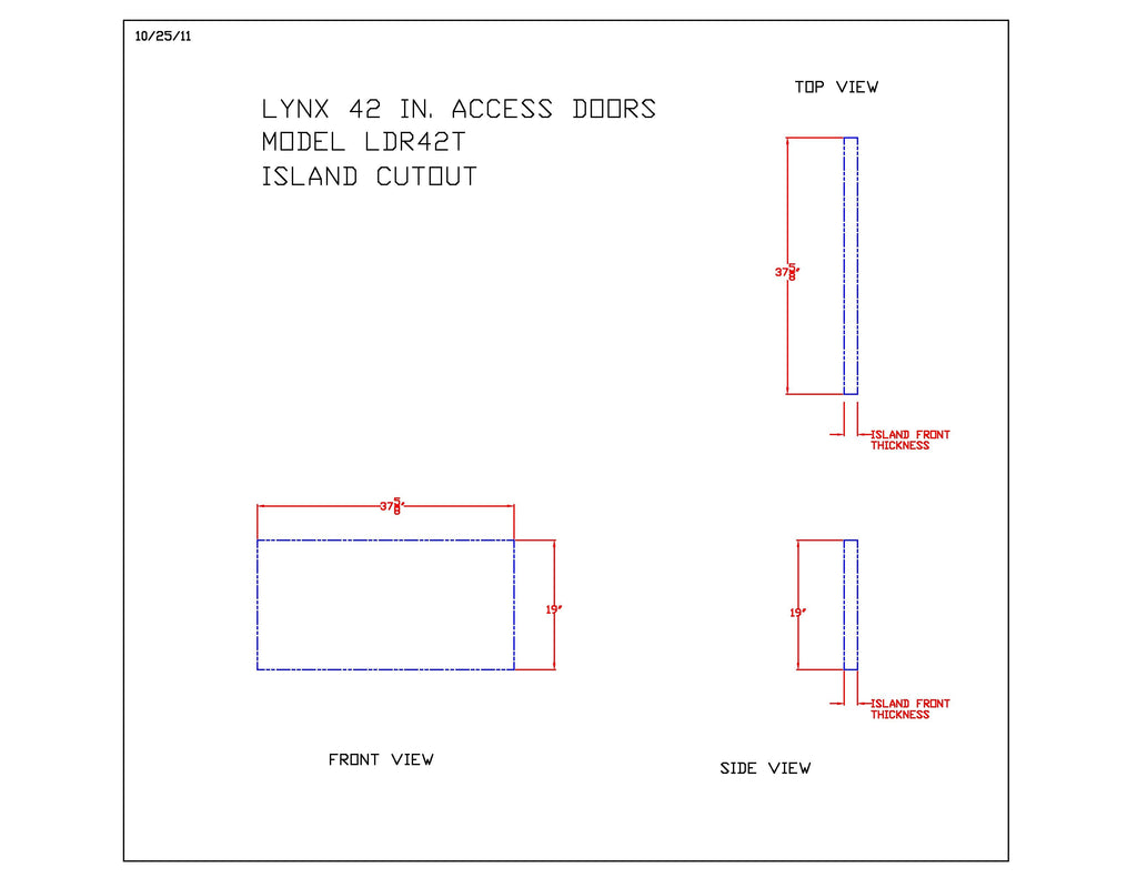 Lynx Professional Double Access Doors, 42x23.375-Inch