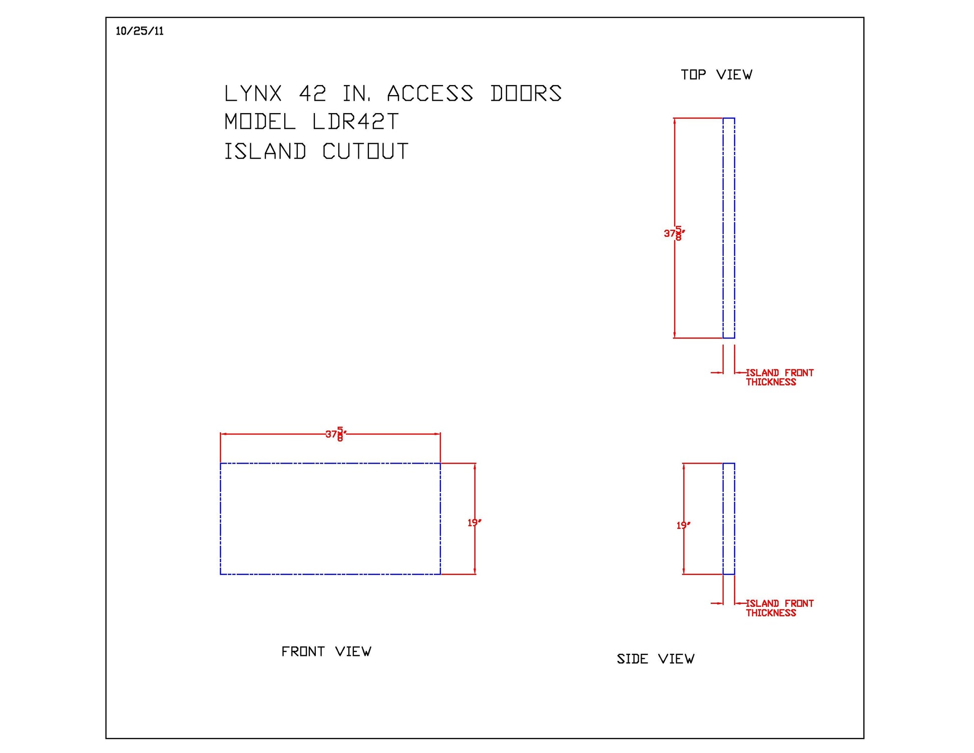 Lynx Professional Double Access Doors, 42x23.375-Inch