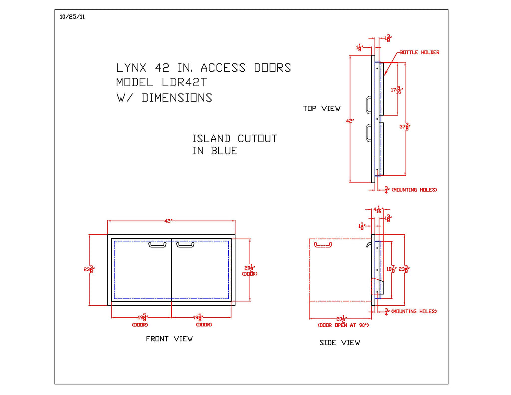 Lynx Professional Double Access Doors, 42x23.375-Inch