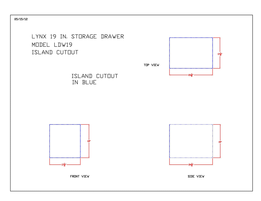 Lynx Professional Double Drawer, 19.25x23-Inch