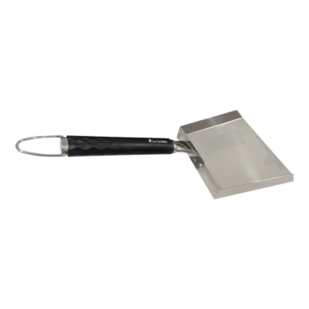Le Griddle 7-inch scoop spatula with black handle and wide metal shovel head