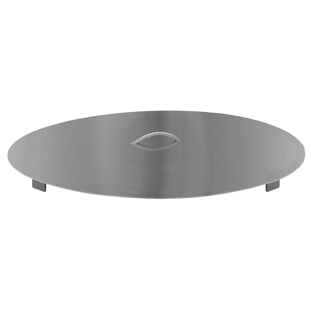 Firegear stainless steel lid, round with central vent and side tabs