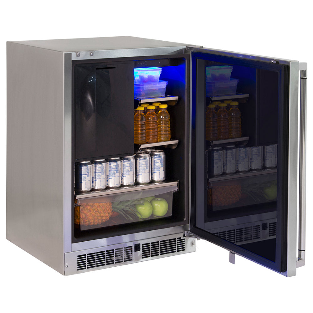 Lynx LN24REFC Stainless Steel Outdoor Refrigerator with Freezer Combo, 24-Inch