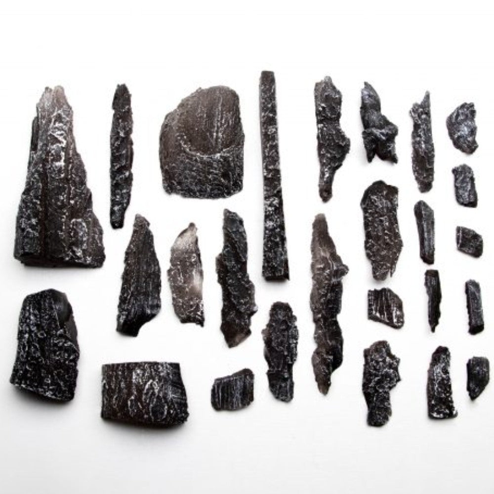Amantii small log chips, assorted dark charcoal wood pieces