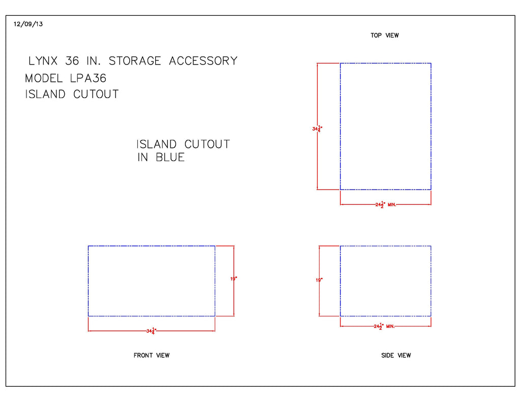 Lynx Professional Dry Storage Double Door Sealed Pantry, 36x23-Inch