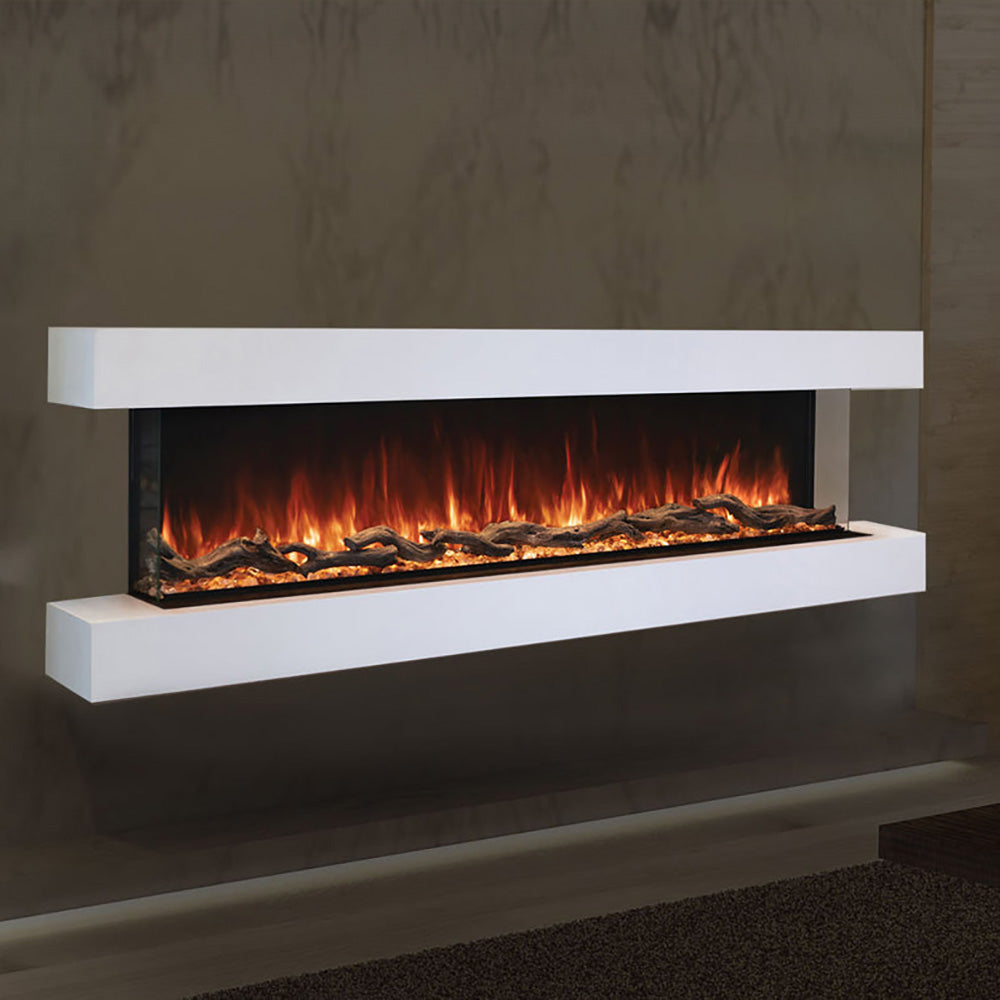Modern Flames LPM-6816-WMC Landscape Pro Multi 68-Inch Three-Sided Electric Fireplace with Wall Mount Mantel