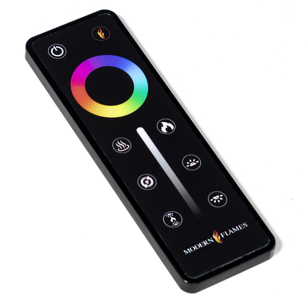Modern Flames LPS remote control with color-ring knob and flame settings buttons