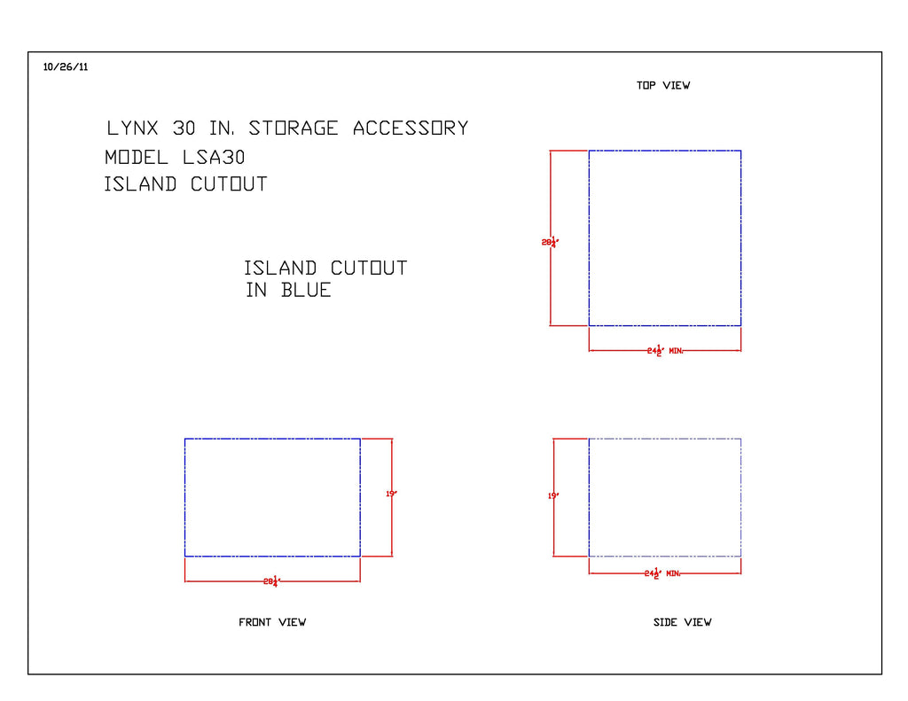 Lynx Professional Access Door And Double Drawer Combo, 30x23-Inch
