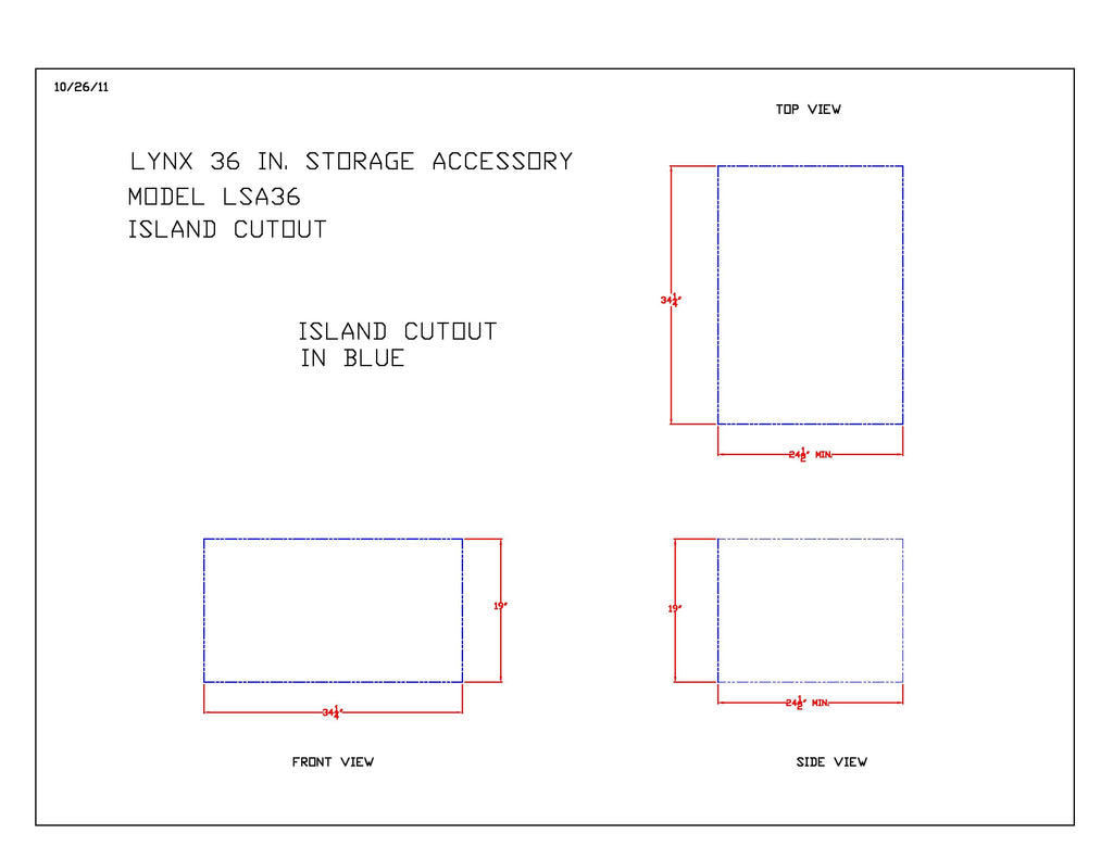 Lynx Professional Access Door And Double Drawer Combo, 36x23-Inch