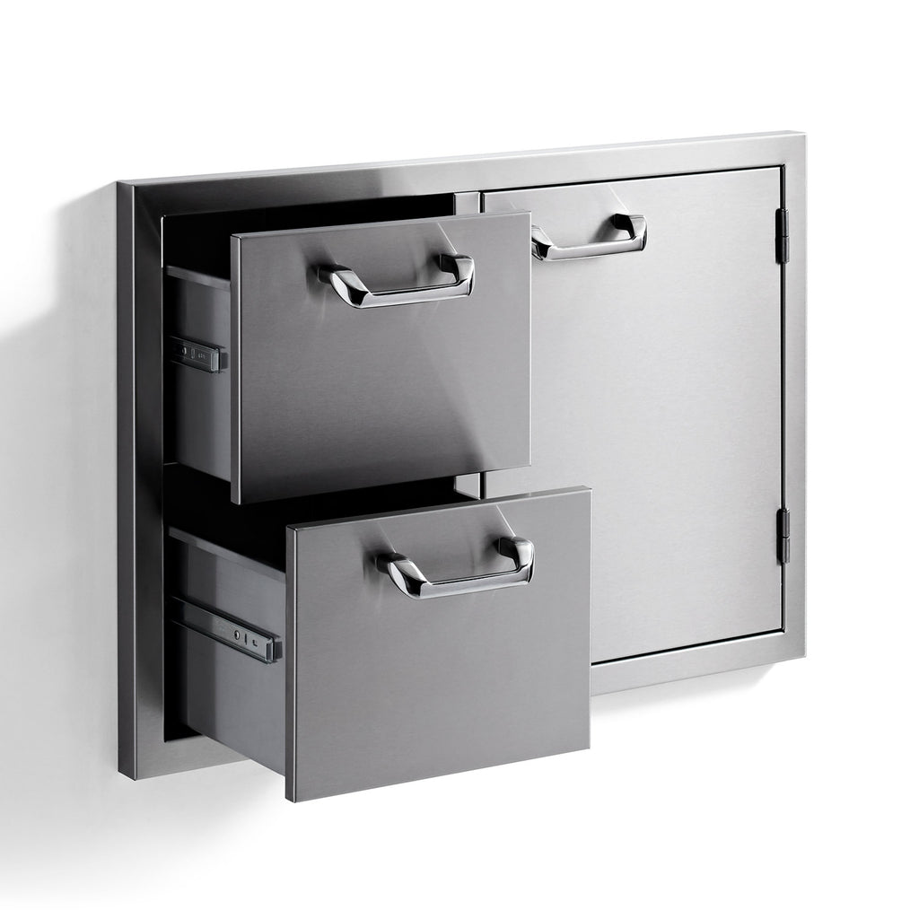 Sedona By Lynx Sedona Series Storage Door & Double Drawer Combo, 30-Inch