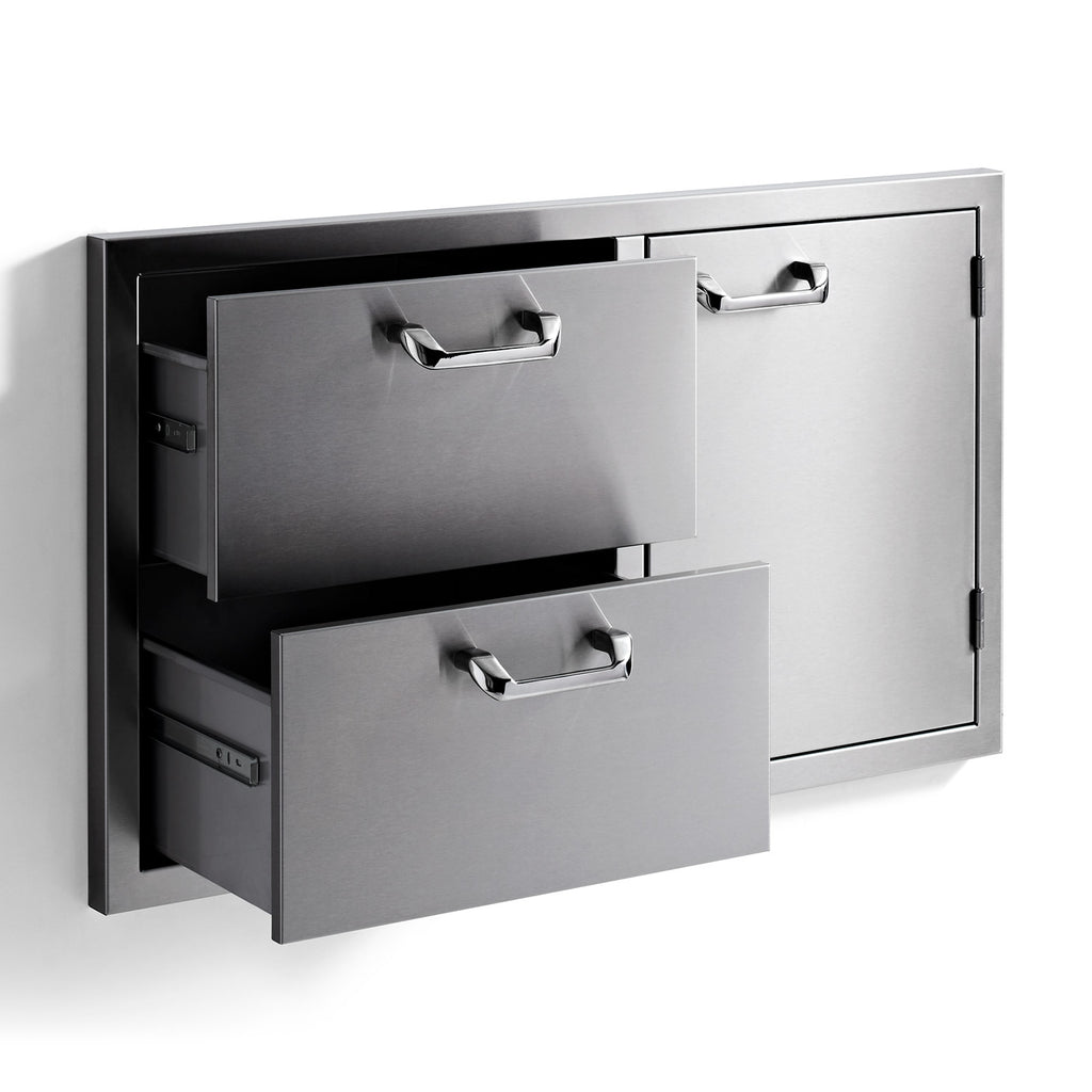 Sedona By Lynx Sedona Series Storage Door & Double Drawer Combo, 36-Inch