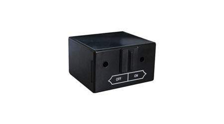 Wired wall switch adapter box with ON/OFF rocker switch, black