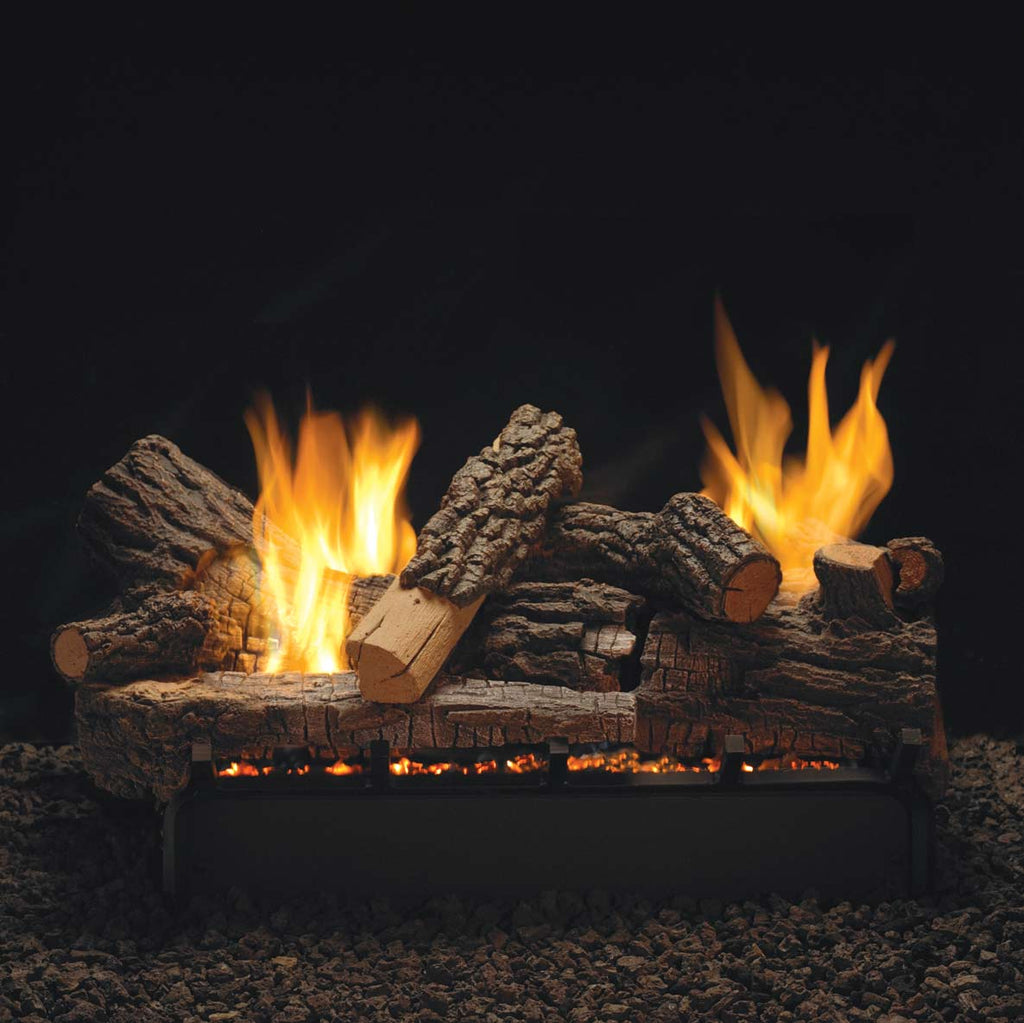 White Mountain Hearth VFP36PP32 Vail Ventless Premium Peninsula Fireplace with Millivolt Valve and Banded Brick Liner, 36-Inches
