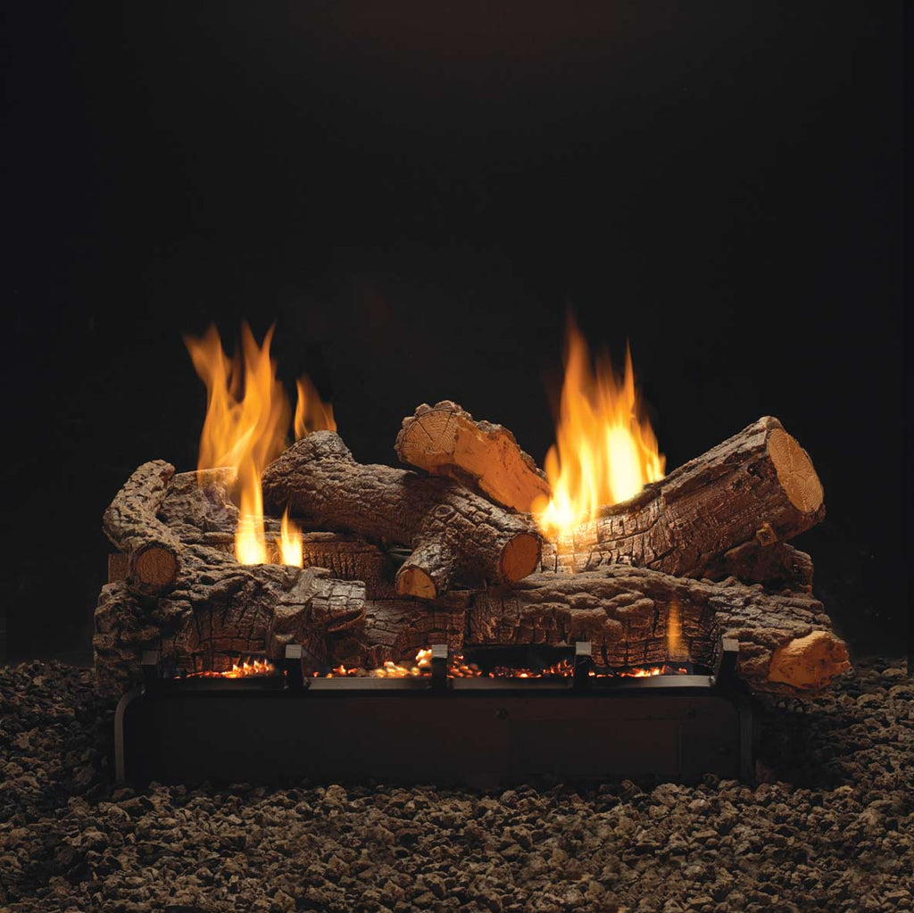 White Mountain Hearth VFP36PP32 Vail Ventless Premium Peninsula Fireplace with Millivolt Valve and Banded Brick Liner, 36-Inches