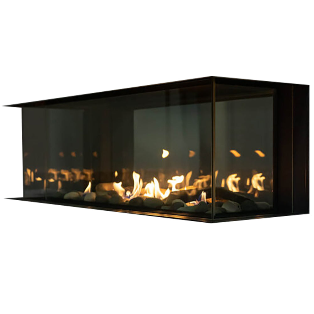 Sierra Flame 48-Inch Lyon 4-Sided See-Through Direct Vent Built-In Linear Gas Fireplace