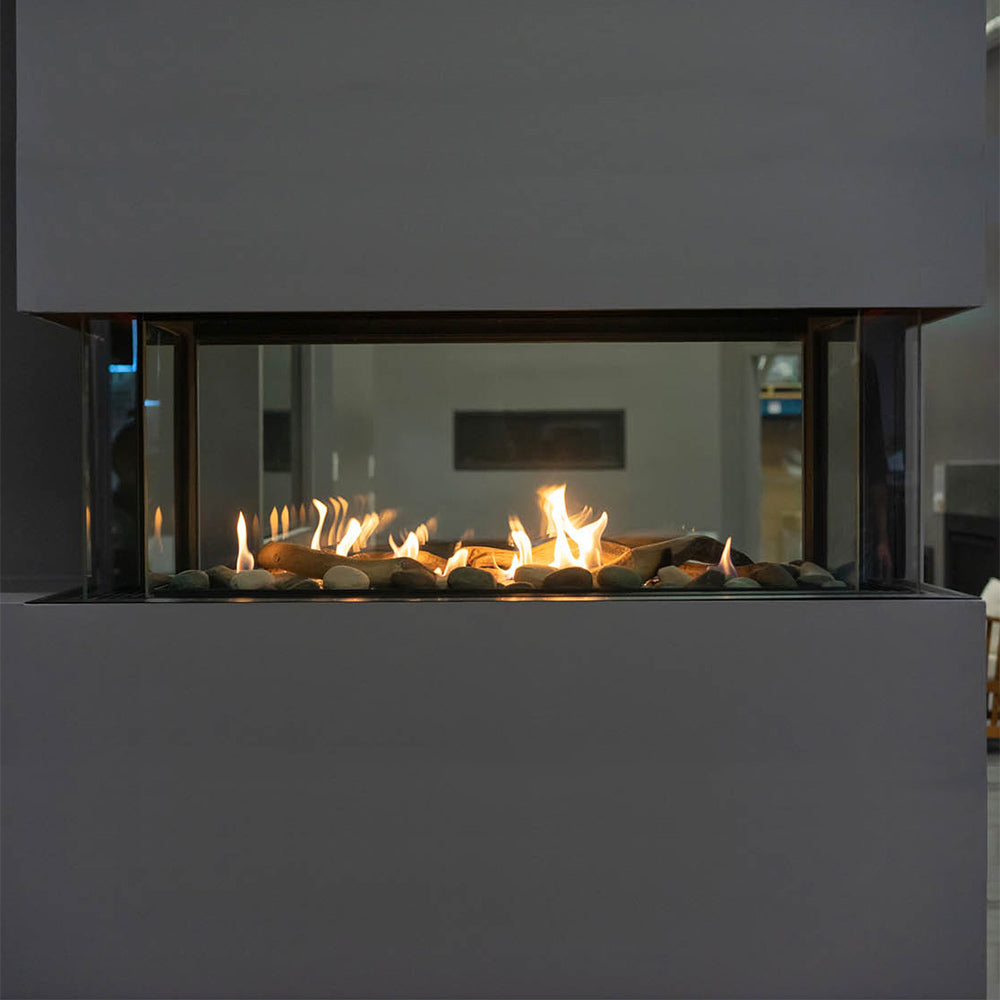 Sierra Flame 48-Inch Lyon 4-Sided See-Through Direct Vent Built-In Linear Gas Fireplace