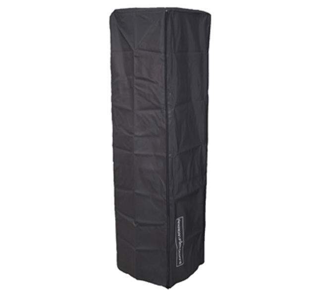 Nylon lantern cover in dark fabric with vertical zipper and stitched panels