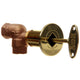 Angled gas shut off valve kit showing round dial with M-N text and lever