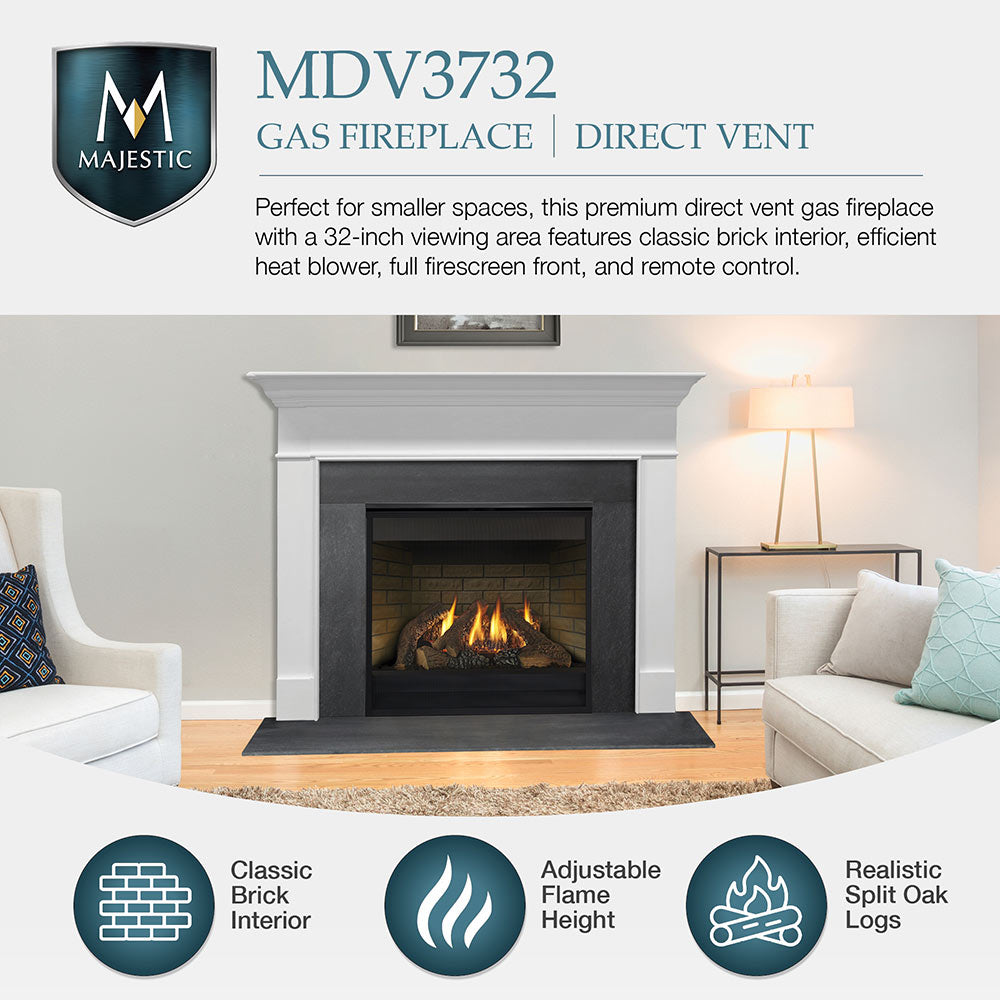 Majestic Direct Vent Gas Fireplace – Spotix