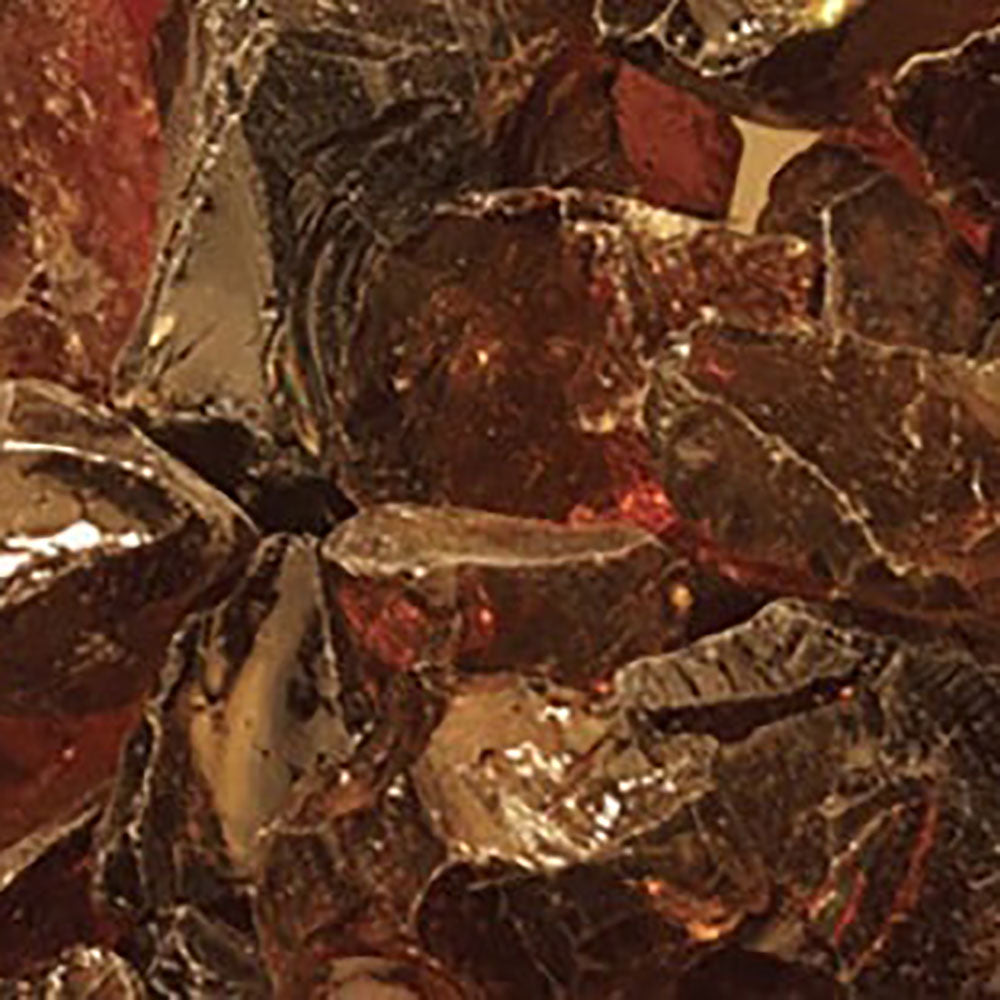 Amber glass media: small tumbled amber-brown pieces