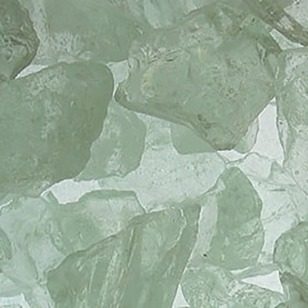 Majestic crystal glass media, light green glass chips for landscaping and decor