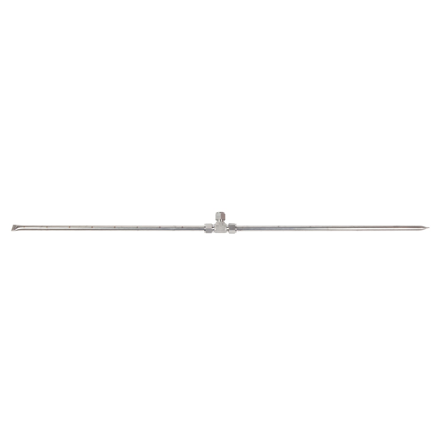 Marine-grade stainless steel single line gas fire pit burner with connector bar