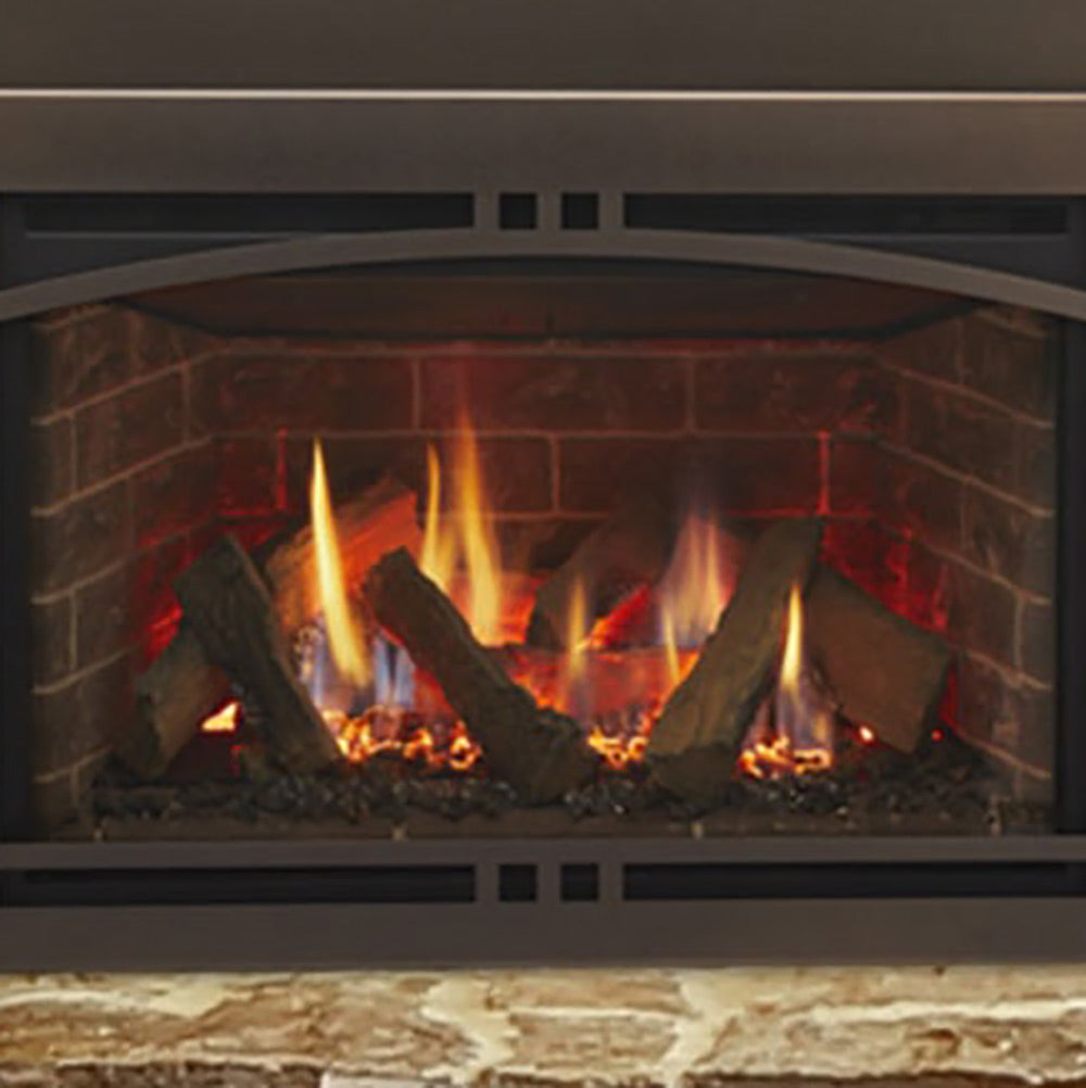Fireplace ambient light kit with glowing faux logs and flame-style LEDs