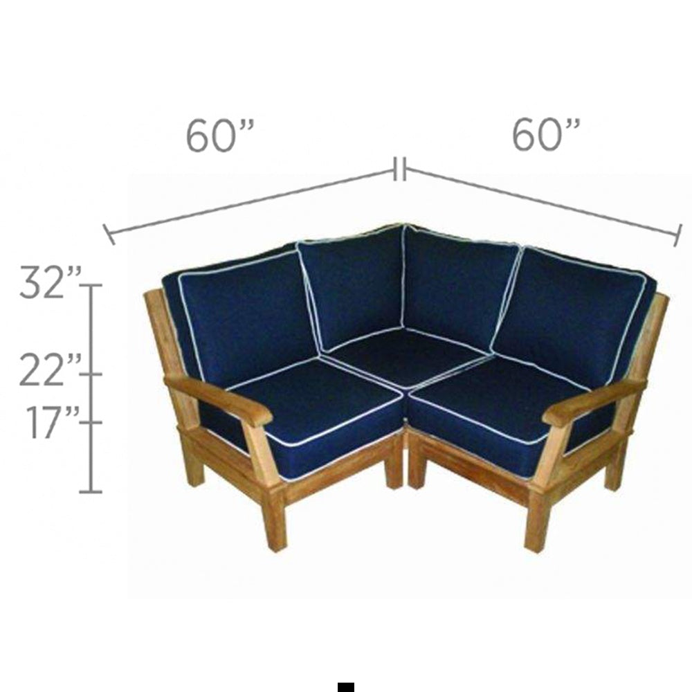 Royal Teak Collection Miami Small Sectional Sofa