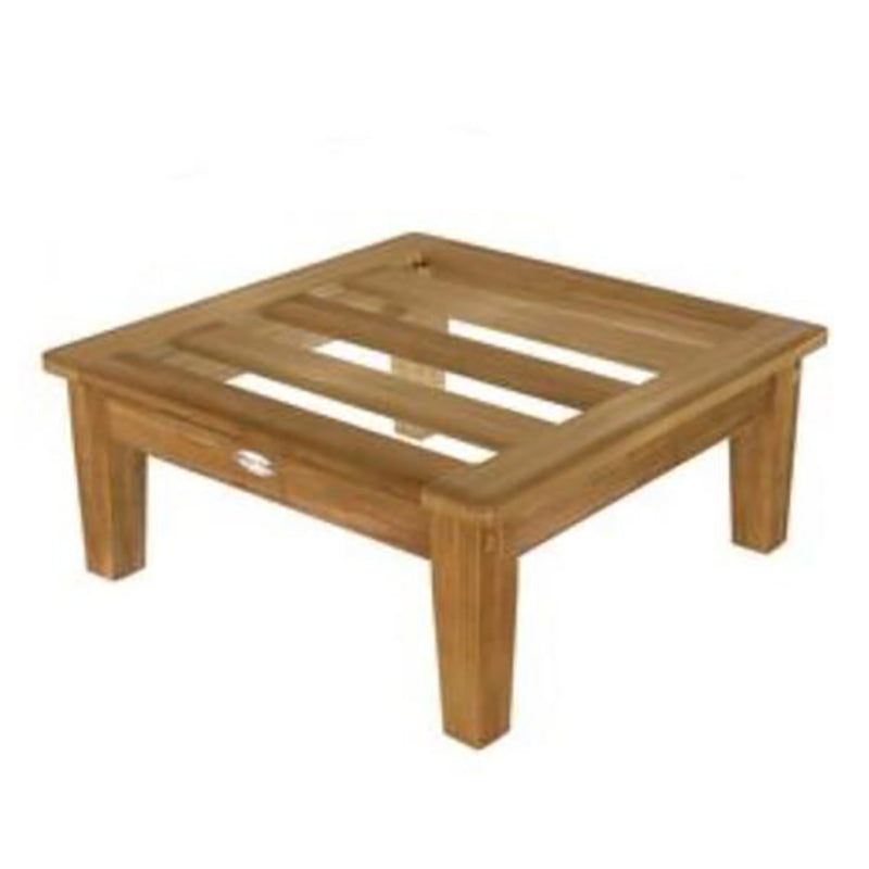 Royal Teak Collection Miami Deep Seating Teak Ottoman, Frame Only