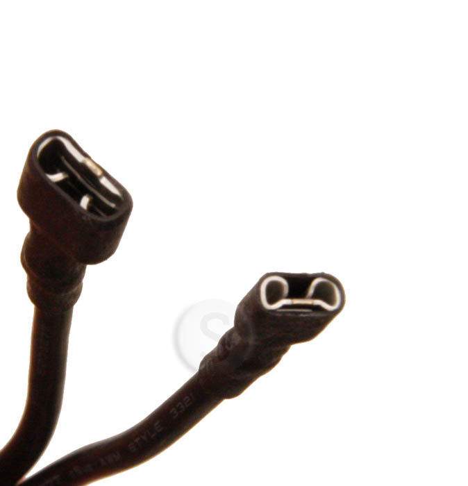 Skytech wiring leads with two-pin connector plugs and insulated black cable