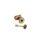 Gas fire pit shut off valve kit with brass valve and round control key