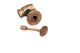 Gas fire pit shut off valve kit with brass valve body and matching control key