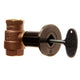 Gas fire pit shut off valve kit with bronze valve body and dark control plate
