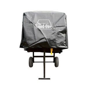 Weather cover for Marshall stroller, gray with The Good-One logo and cinch straps
