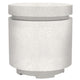 Concrete propane enclosure, ultra white light with textured finish and rounded lid