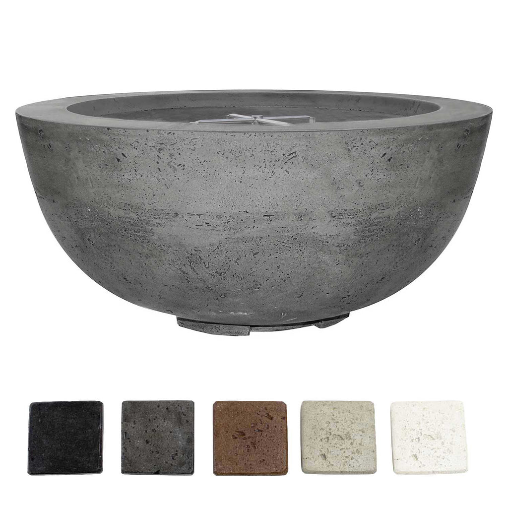 Prism Hardscapes PH-455 Moderno 8 Concrete Gas Fire Pit, 39-Inch