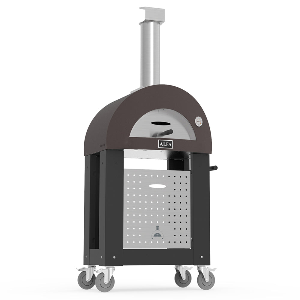 Alfa FXONE-LRAM Nano 23-Inch Wood-Fired Pizza Oven on Cart