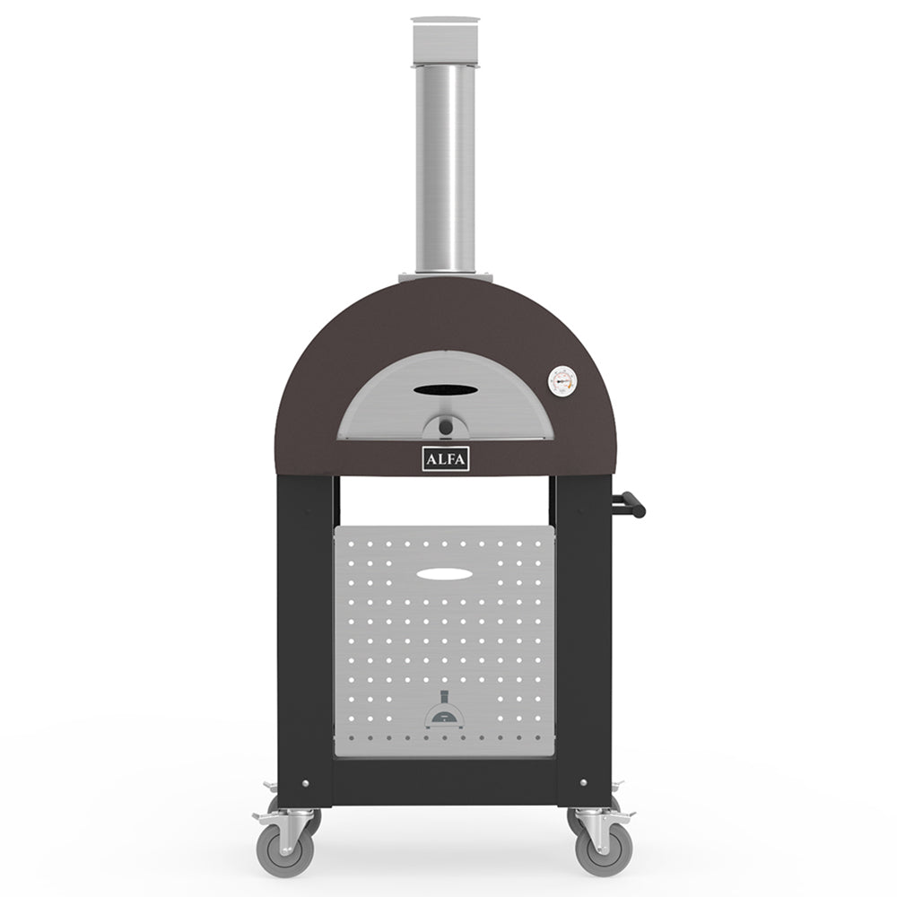 Alfa FXONE-LRAM Nano 23-Inch Wood-Fired Pizza Oven on Cart