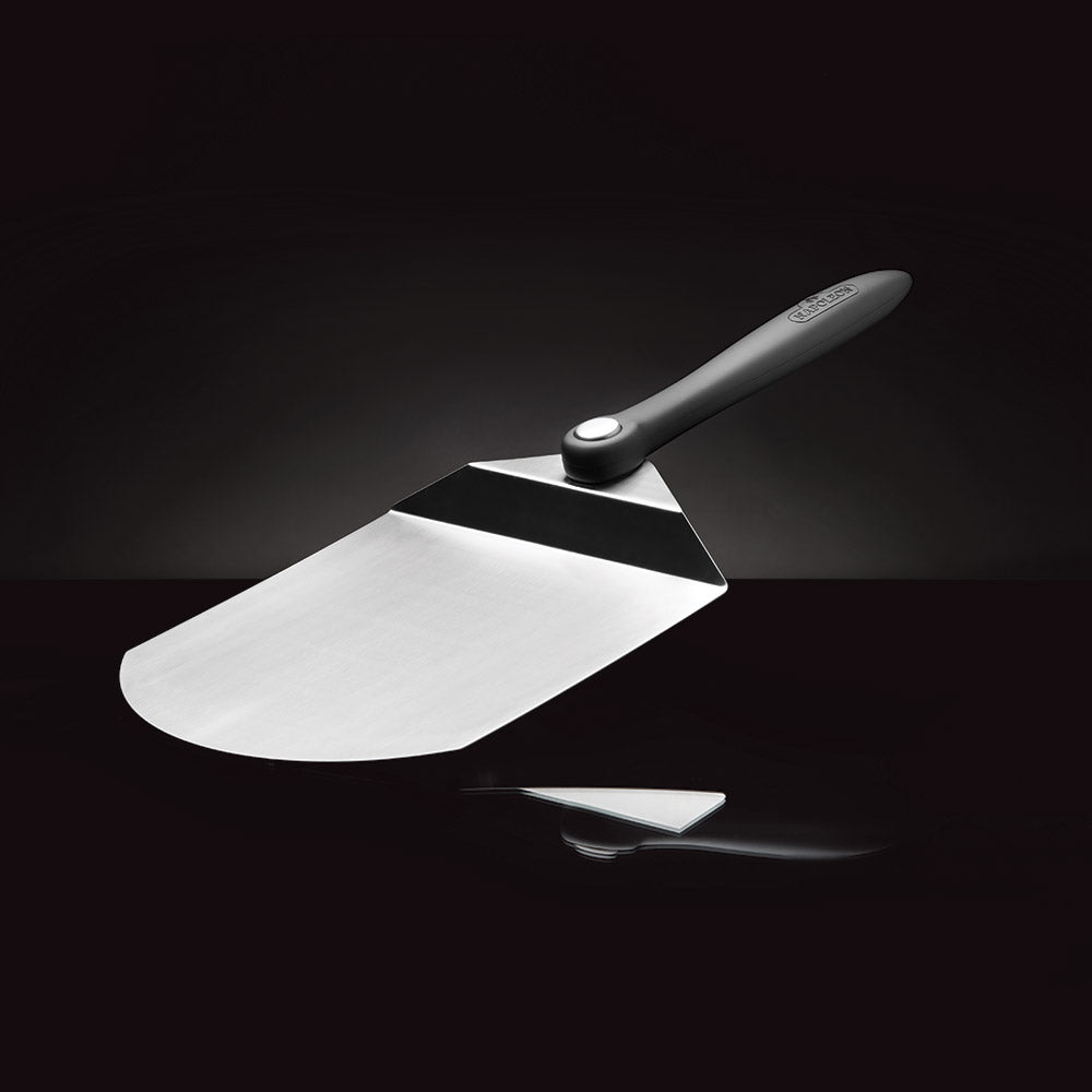 Napoleon PRO pizza spatula with wide triangular metal blade and black handle