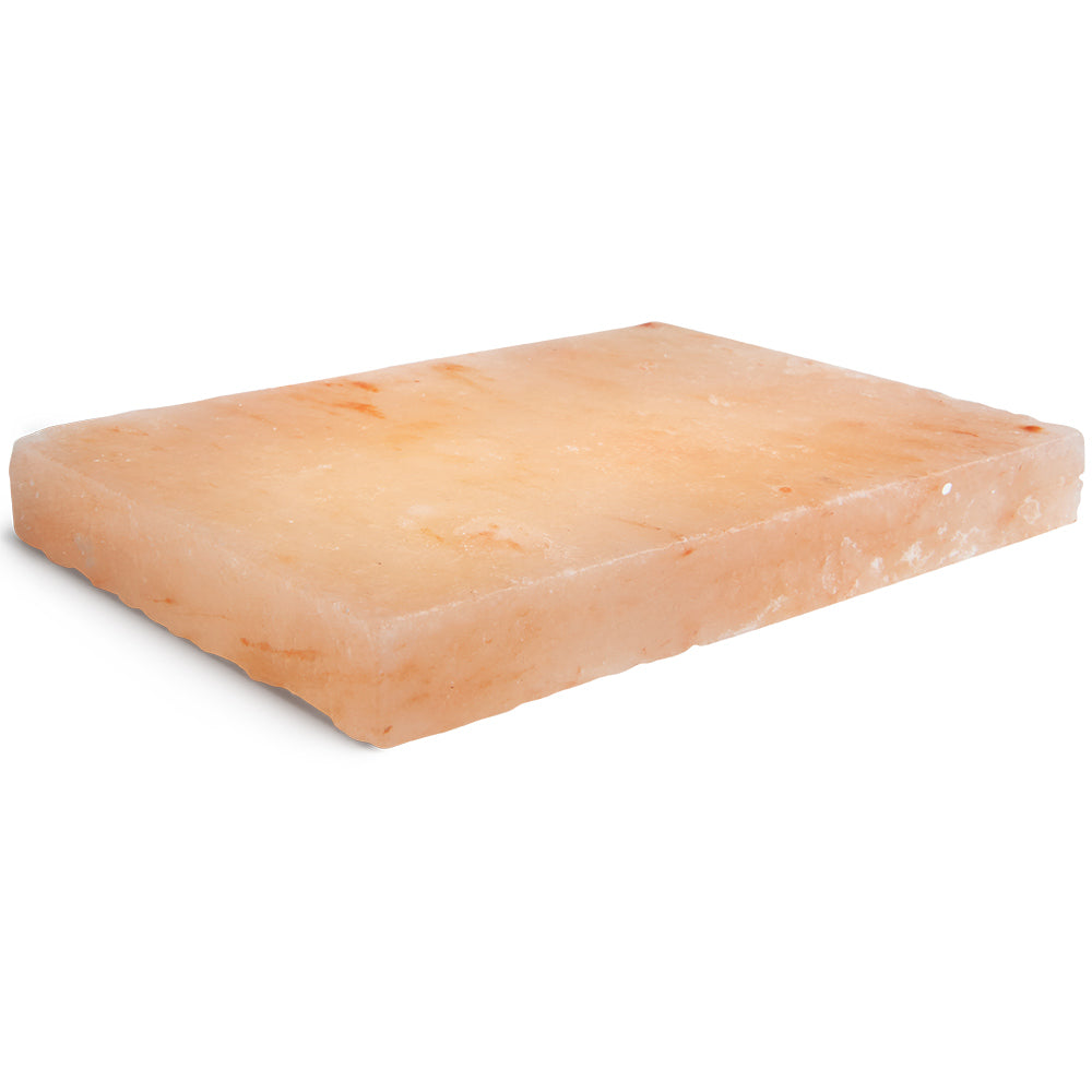 Salt stone slab, pale orange, square with beveled edges